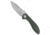 Kubey Ruckus Folding Knife, 3.31in, AUS 10A, Drop Point Blade, Micarta, Green Handle, Green/Dark Gray, 8.03 inch, BHQ-221762