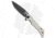 Kubey Raven Folding Knife, 3.54in, AUS-10, Drop Point Blade, G10 White Handle, Black/White, 8.15in, BHQ-192536