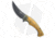 Kubey Scimitar Folding Knife, 3.50in, AUS-10, Trailing Point Blade, Ultem Yellow Handle, Black/Yellow, 8.00in, BHQ-194538
