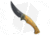 Kubey Scimitar Folding Knife, 3.50in, Sandvik 14C28N, Trailing Point Blade, Ultem Yellow Handle, Black/Yellow, 8.00in, BHQ-199556
