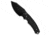 Kunwu Kunwu Knives Stiffy D Fixed Blade Knife Black Micarta 3.5" Black DLC, Black, Vanadis 4 Extra, adult, BHQ-218582