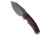 Kunwu Kunwu Knives Stiffy D Fixed Blade Knife Brown Burlap Micarta 3.5" DLC, Brown, Vanadis 4 Extra, adult, BHQ-222314