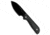 Kunwu Kunwu Knives Stiffy P Fixed Blade Knife Black Micarta 3" Black DLC, Black, Vanadis 8, adult, BHQ-218580