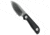 Kunwu Kunwu Knives Stiffy P Fixed Blade Knife Black Micarta 3" Satin, Black, Vanadis 8, adult, BHQ-218579