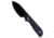 Kunwu Kunwu Knives Stiffy P Fixed Blade Knife Purple G-10 3" Black DLC, Purple, Vanadis 8, adult, BHQ-218581