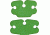 Kwikee Kwiver Arrow Holders, Fits K3 Quivers, Standard Diameter, Pair, Green, KAH3G