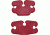 Kwikee Kwiver Arrow Holders, Fits K3 Quivers, Standard Diameter, Pair, Red, KAH3R
