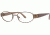 LAmy Claudia Single Vision Prescription Eyeglasses - Frame Shiny Brown, Size 49/17mm LYCLAUDIA03