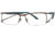 LAmy LeafUS 1012 Eyeglass Frames - Frame Mole/Peacock Blue, Size 52/15mm LYLEAFUS101205