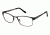 LAmy Monique Single Vision Prescription Eyeglasses - Frame BLACK/ BURGUNDY, Size 51/16mm LYMONIQUE01