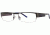 LAmy Xavier Single Vision Prescription Eyeglasses - Frame Pewter/Blue, Size 56/17mm LYXAVIER02