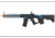 Lancer Tactical Enforcer Series Proline Night Wing Skeleton AEG Rifle, Black/Blue, LT-33BCN-G2-ME