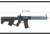 Lancer Tactical Enforcer Series Proline Night Wing Skeleton AEG Rifle, Black/Blue, LT-33BCN-G2-ME