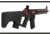 Lancer Tactical Enforcer Series Proline Night Wing Skeleton AEG Rifle, Black/Red, LT-33BCR-G2-ME