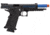 Lancer Tactical Knightshade Hi-Capa Gas Blowback Airsoft Pistol, Black/Blue, LTX-6BN