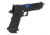 Lancer Tactical Knightshade Hi-Capa Gas Blowback Airsoft Pistol, Black/Blue, LTX-6BN