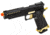 Lancer Tactical Knightshade Hi-Capa Gas Blowback Airsoft Pistol, Black/Gold, LTX-6B