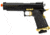 Lancer Tactical Knightshade Hi-Capa Gas Blowback Airsoft Pistol, Black/Gold, LTX-6B