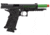 Lancer Tactical Knightshade Hi-Capa Gas Blowback Airsoft Pistol, Black/Green, LTX-6BZ