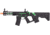 Lancer Tactical Proline Enforcer Battle Hawk 7in Skeleton M4 Airsoft Rifle w/ Alpha Stock, Black/Green, LT-34BCZ7-G2-ME