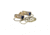 Lascala Optics Carmen Opera Glasses, Flashlight and Chain, Platinum Body, Silver Rings LSCFL-06
