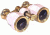 Lascala Optics Hamlet Opera Glasses, White Body, Golden Rings LSH-09