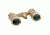 LaScala Optics OTHELLO Opera Glasses 3X25 Binoculars With Red Light, COLORS Titanium Body, Golden Rings LaScala OTHELLO Opera Glasses