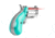 LaserLyte V-Mag Grip Red Laser Sight, .22 Magnum, Tactical Teal NAA-VCT
