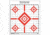 Law Enforcement Targets SI-13 Rifle Sighting Target 14x15 Inch Red/Black 100 Per Case