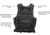 Leapers UTG 547 Law Enforcement Tactical Vest, Left Handed, Black, PVC-V547BL