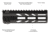 Leapers UTG PRO Arwen 7in M-LOK Free Float Handguard, Black, MTU044SEM