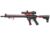 Leapers UTG Ultra Slim Angled Foregrip, Keymod, Matte Red, MT-AFGK01R