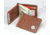 Leather Collections Bison Leather Clip Wallet w/Nickle, Rust Brown, BIS-87/BR