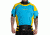 Level Six Mens Chochee 3 Layer Short Sleeve Dry Top, Steel Blue/Bright Yellow, Extra Small, GMT-CHOC-ST-XS