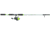 Lew's MACH 1 Spinning Rod, 7ft 2in, 2-PC IM7 Graphite Rod w/ Medium-Heavy  and Fast, Winn Dri-Tac Split-Grip, Graphite Skeletal Reel Seat, White/Black/Green, M172MHS-2