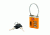 Lewis N Clark Travel Sentry Combo Lock with Keys, Orange TSA44ONG