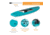 Lifetime Products Horizon 100 Stand-Up Paddleboard w/Paddle, Teal, 90715