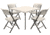 Lifetime Products 37-Inch Fold-In-Half Table and 4 Chairs Set