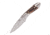 Linder Compact Hunter Fixed Blade Knife, 6.5in Overall, 3.13in Satin 8Cr13Mov SS Drop Point, Stag, 443308