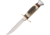 Linder Farmer Carbon Steel Fixed Blade Knife, 3.5in, Carbon Steel, Stag Handle LD145309