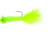 Lindy Fuzz-E-Grub Jig, Chartreuse Shad, 1/4oz, 2in, 2 per Pack, LFEG509