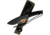 Linton Cutlery 13.5in Cord Wrapped Machete, 13.5in Overall, 7.5in Black Powder Coated Stainless Blade, Black Cord Wrapped Handle, Nylon Sheath, L101062B