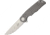 Liong Mah Designs Remedy Framelock Folding Knife,3.5in,Stonewash,Gray,Titanium Handle LMDR3