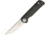 Liong Mah Designs Warrior One Framelock CF Folding Knife,3.5in,S35VN Steel,Standard Edge,Stonewash,Carbon Fiber Front Handle LMDW1CF