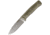 Lionsteel B35 Fixed Blade Micarta Knife, 3.5 satin finish Sleipner tool steel blade, Green canvas micarta handle, B35 CVG