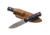 Lionsteel Bushcraft B40 Fixed Blade Knife, 8.88in Overall, 3.88in Stonewash Sleipner Tool Steel Blade, Black G10 Handle, Back Flat Tang Can Be Used For Fire Starting, Brown Leather, Black, B40 GBK