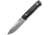 Lionsteel Bushcraft B40 Fixed Blade Knife, 8.88in Overall, 3.88in Stonewash Sleipner Tool Steel Blade, Black G10 Handle, Back Flat Tang Can Be Used For Fire Starting, Brown Leather, Black, B40 GBK