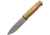 Lionsteel Bushcraft B40 Olive Wood Fixed Blade Knife, 8.88in Overall, 3.88in Stonewash Sleipner Tool Steel Blade, Olive Wood Handle, Brown Leather Belt Sheath, B40 UL