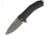 Lionsteel KUR Linerlock Bl Stonewash Folding Knife,3.375in,Standard Edge,Drop Point,Black Stonewash,Black,G10 Handle LSTKURBBK