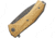 Lionsteel KUR Linerlock Olive Wood Folding Knife, 3.5in Black Stonewash Sleipner Tool Steel Drop Point, Olive Wood Handle, Pvd Coated Blade, KUR BUL